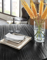 Hooker Furniture Chapman Shou Sugi Ban Petite Round Dining Table 6033-75201-99