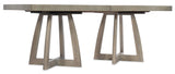 Hooker Furniture Affinity 78in Rectangle Pedestal Dining Table w/2-18in Leaves 6050-75206-GRY