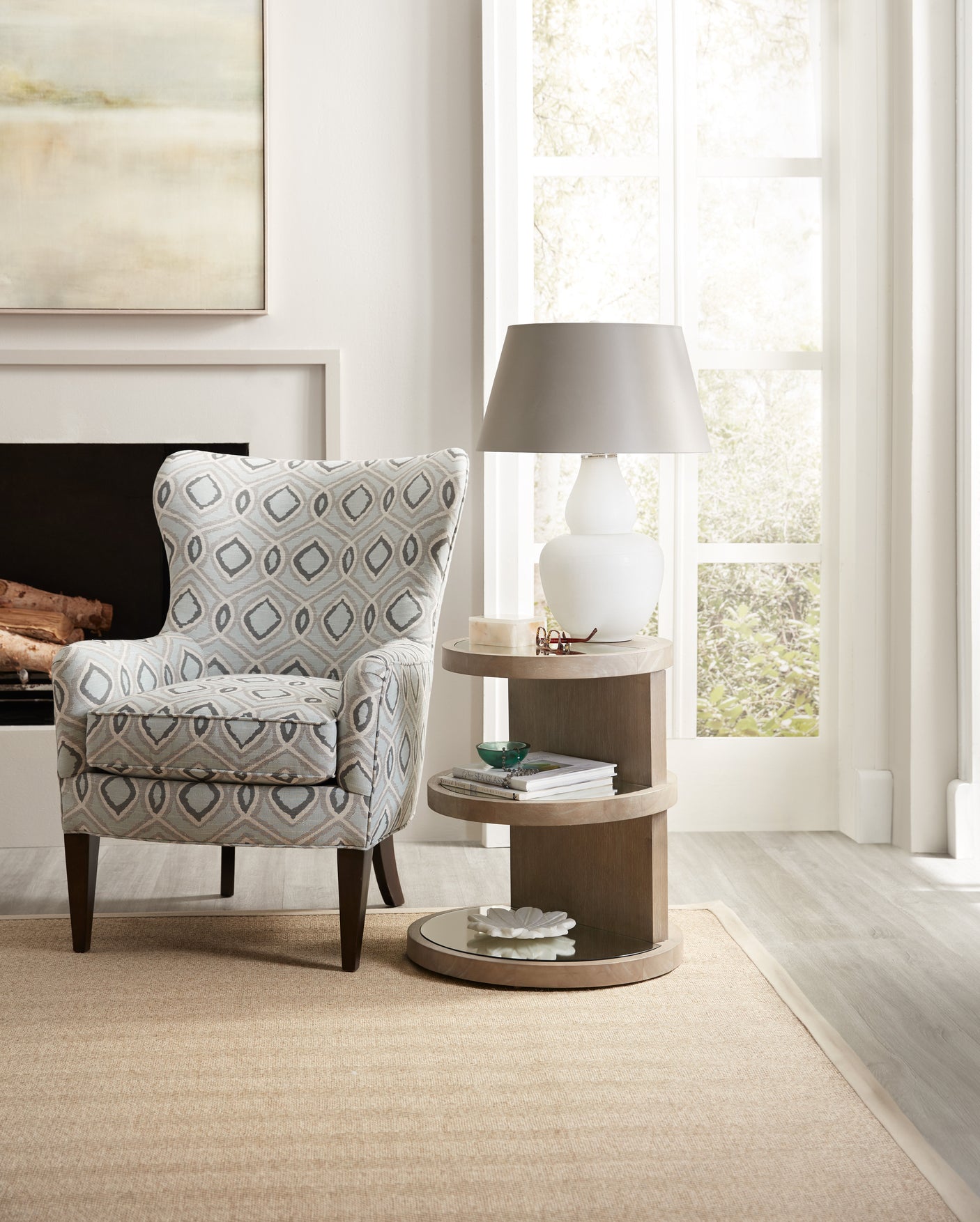 Hooker Furniture Affinity Round End Table 6050-80114-GRY