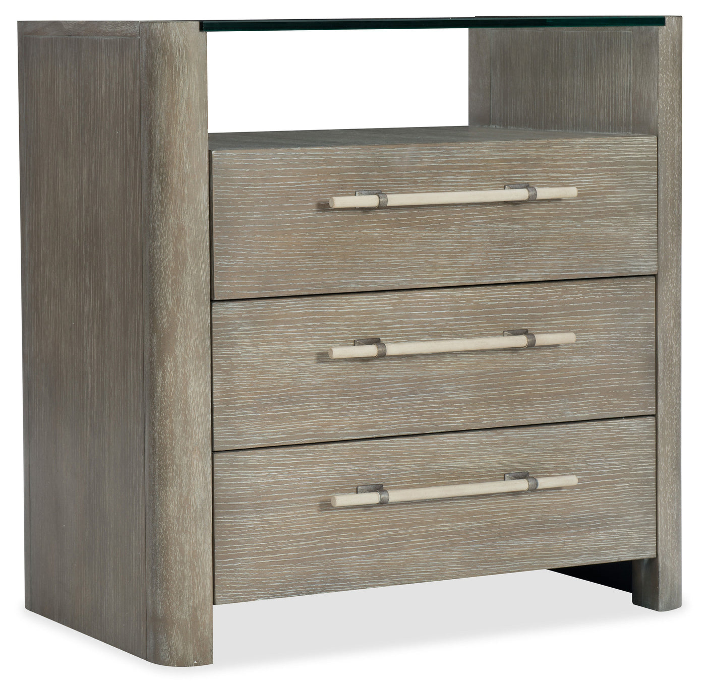Hooker Furniture Affinity Three-Drawer Nightstand 6050-90016-GRY