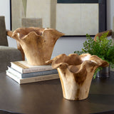 Teak Flow Outdoor Bowl, Natural