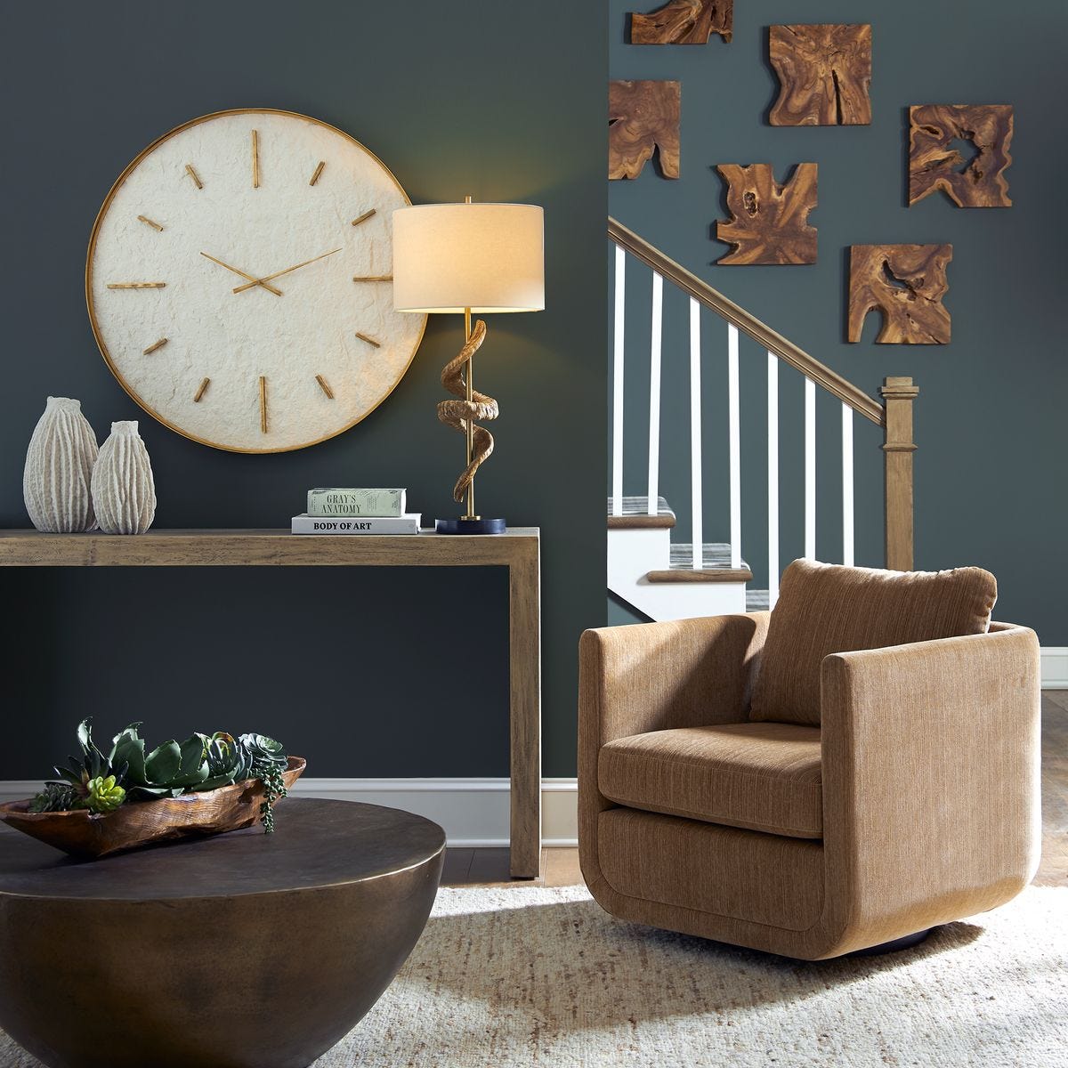 Abound Swivel Chair, Ginger