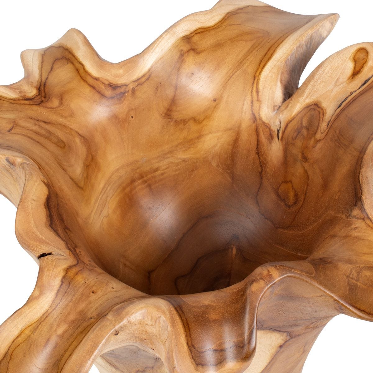 Teak Flow Outdoor Bowl, Natural