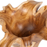 Teak Flow Outdoor Bowl, Natural
