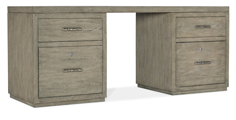Hooker Furniture Linville Falls Desk - 72in Top-2 Small Files 6150-10904-85