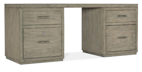 Hooker Furniture Linville Falls Desk - 72in Top-2 Small Files 6150-10904-85