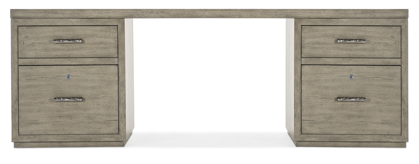 Hooker Furniture Linville Falls Desk - 84in Top-2 Small Files 6150-10913-85