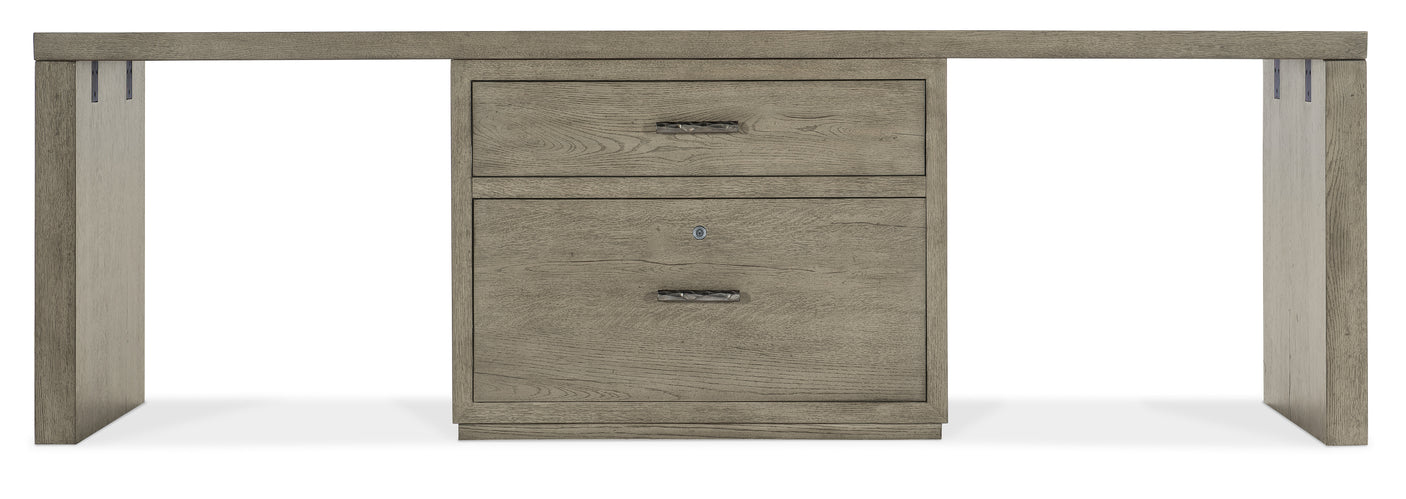 Hooker Furniture Linville Falls Desk - 96in Top-Lateral File and 2 Legs 6150-10926-85