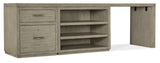 Hooker Furniture Linville Falls Desk - 96in Top-Small File-Open and Leg 6150-10927-85