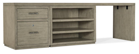 Hooker Furniture Linville Falls Desk - 96in Top-Small File-Open and Leg 6150-10927-85