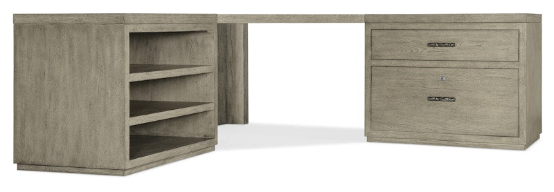 Hooker Furniture Linville Falls Corner Combo-2-36in Tops-Open and Lateral File 6150-10936-85