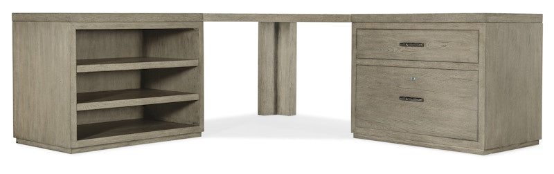 Hooker Furniture Linville Falls Corner Combo-2-36in Tops-Open and Lateral File 6150-10936-85