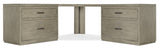 Hooker Furniture Linville Falls Corner Combo-2-36in Tops-2 Lateral Files 6150-10938-85