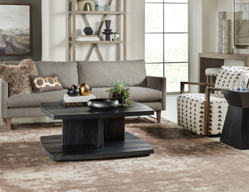 Hooker Furniture Linville Falls Shou Sugi Ban Square Cocktail Table 6150-80210-99