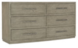 Hooker Furniture Linville Falls Chimney Gap Six Drawer Dresser 6150-90002-85
