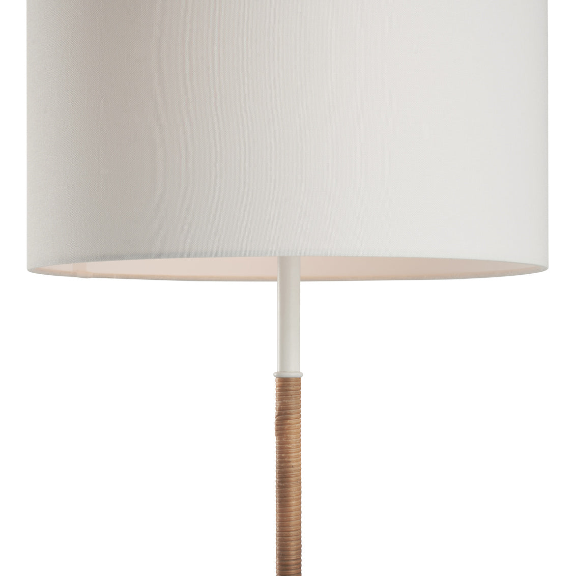 Amelia Rattan Floor Lamp - Matte White