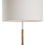 Amelia Rattan Floor Lamp - Matte White