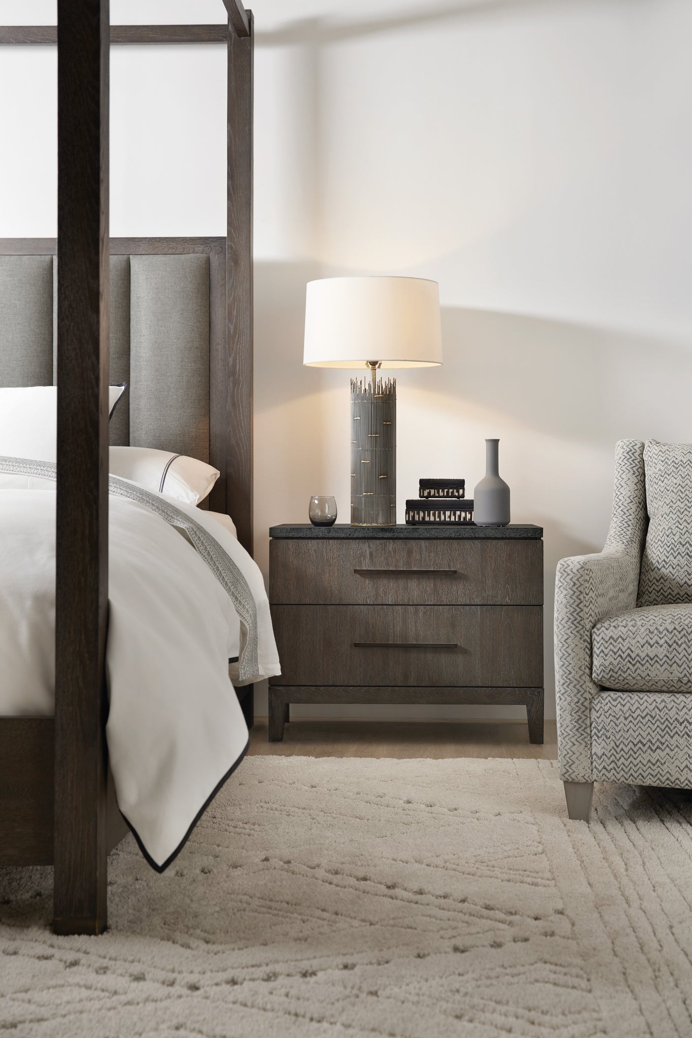 Hooker Furniture Miramar Aventura San Marcos Stone Top Nightstand 6202-90015-DKW