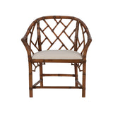Chippendale Bamboo Arm Chair - Brown