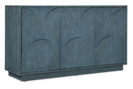 Hooker Furniture Melange Round Valley Three Door Entertainment Credenza 628-55052-45