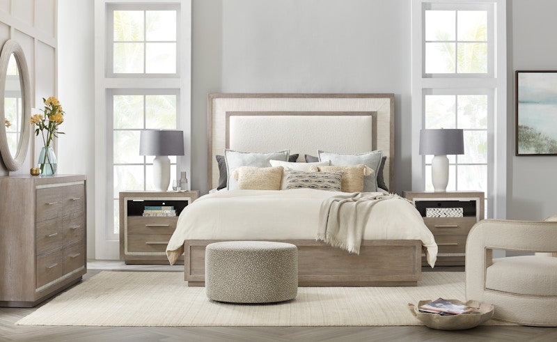 Hooker Furniture Serenity Rookery King Upholstered Panel Bed 6350-90266-95