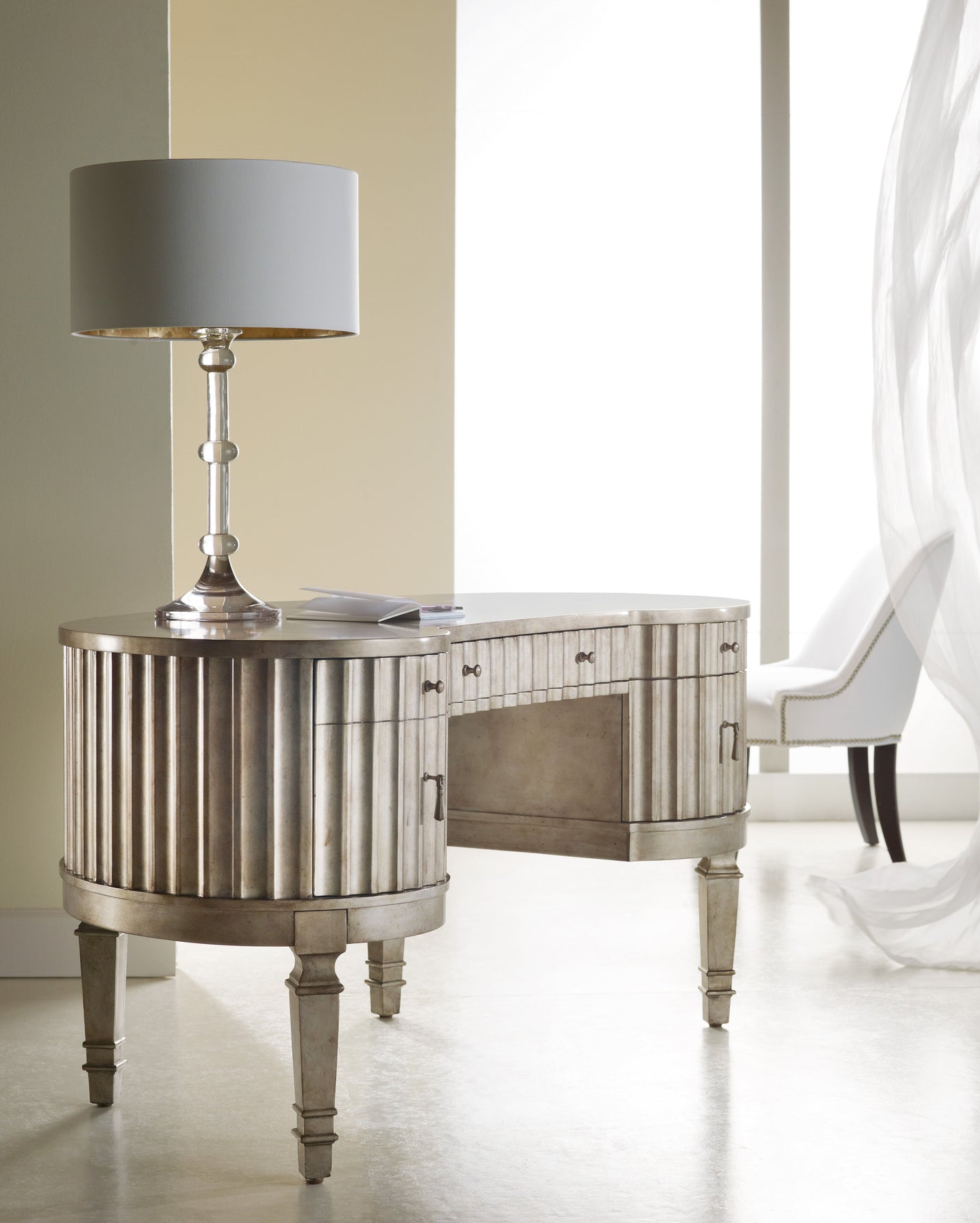 Hooker Furniture Melange Fluted Kidney Desk 638-10006