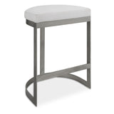 Ivanna Counter Stool, Silver - White