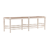 Cream Reed Bench - Kings Fine Art & Decor