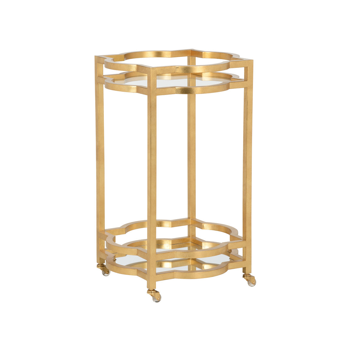 Quatrefoil Bar Cart - Gold