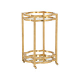 Quatrefoil Bar Cart - Gold
