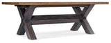 Hooker Furniture Big Sky Trestle Dining Table w/2-20in leaves 6700-75200-80
