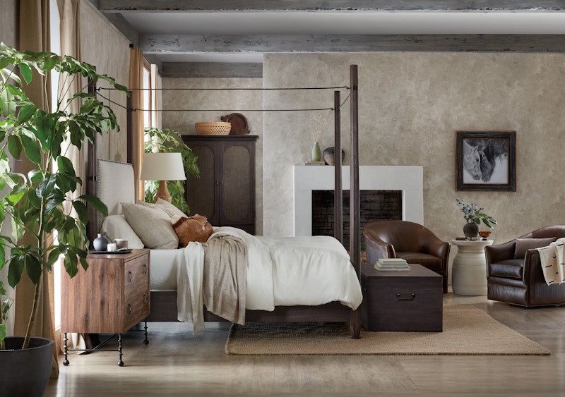 Hooker Furniture Big Sky King Poster Bed w/canopy 6700-90666-98