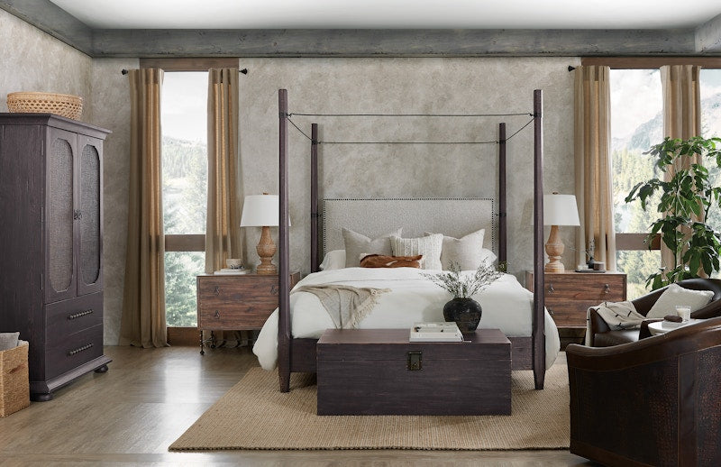 Hooker Furniture Big Sky King Poster Bed w/canopy 6700-90666-98