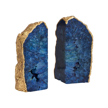 Blue Agate Bookend (Pr)