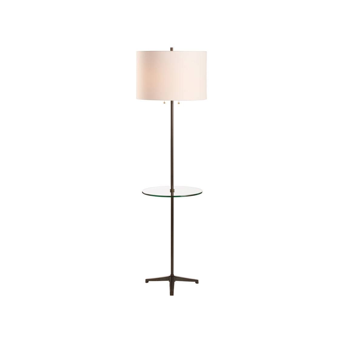 Blythwood Floor Lamp w/ Glass Table - Oil Rubbed Bronze