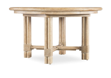 Hooker Furniture Retreat Pole Rattan Round Dining Table w/1-20in leaf 6950-75201-80
