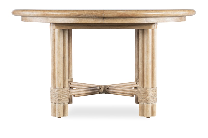 Hooker Furniture Retreat Pole Rattan Round Dining Table w/1-20in leaf 6950-75201-80