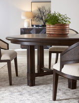 Hooker Furniture Retreat Pole Rattan Round Dining Table w/1-20in leaf 6950-75201-99