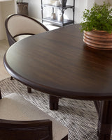 Hooker Furniture Retreat Pole Rattan Round Dining Table w/1-20in leaf 6950-75201-99
