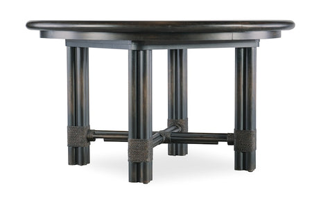 Hooker Furniture Retreat Pole Rattan Round Dining Table w/1-20in leaf 6950-75201-99
