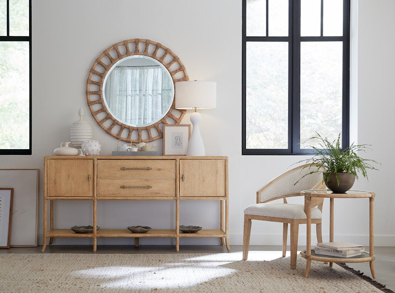 Hooker Furniture Retreat Pole Rattan Accent Mirror 6950-90005-80