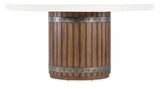 Vineyard Row Round Dining Table Barrel Base 6952-75203B-85