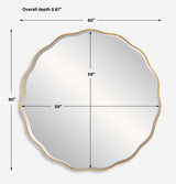 Aneta Large Round Mirror, Gold
