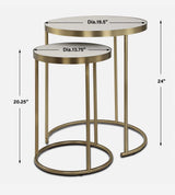 Aragon Nesting Tables, S/2, White