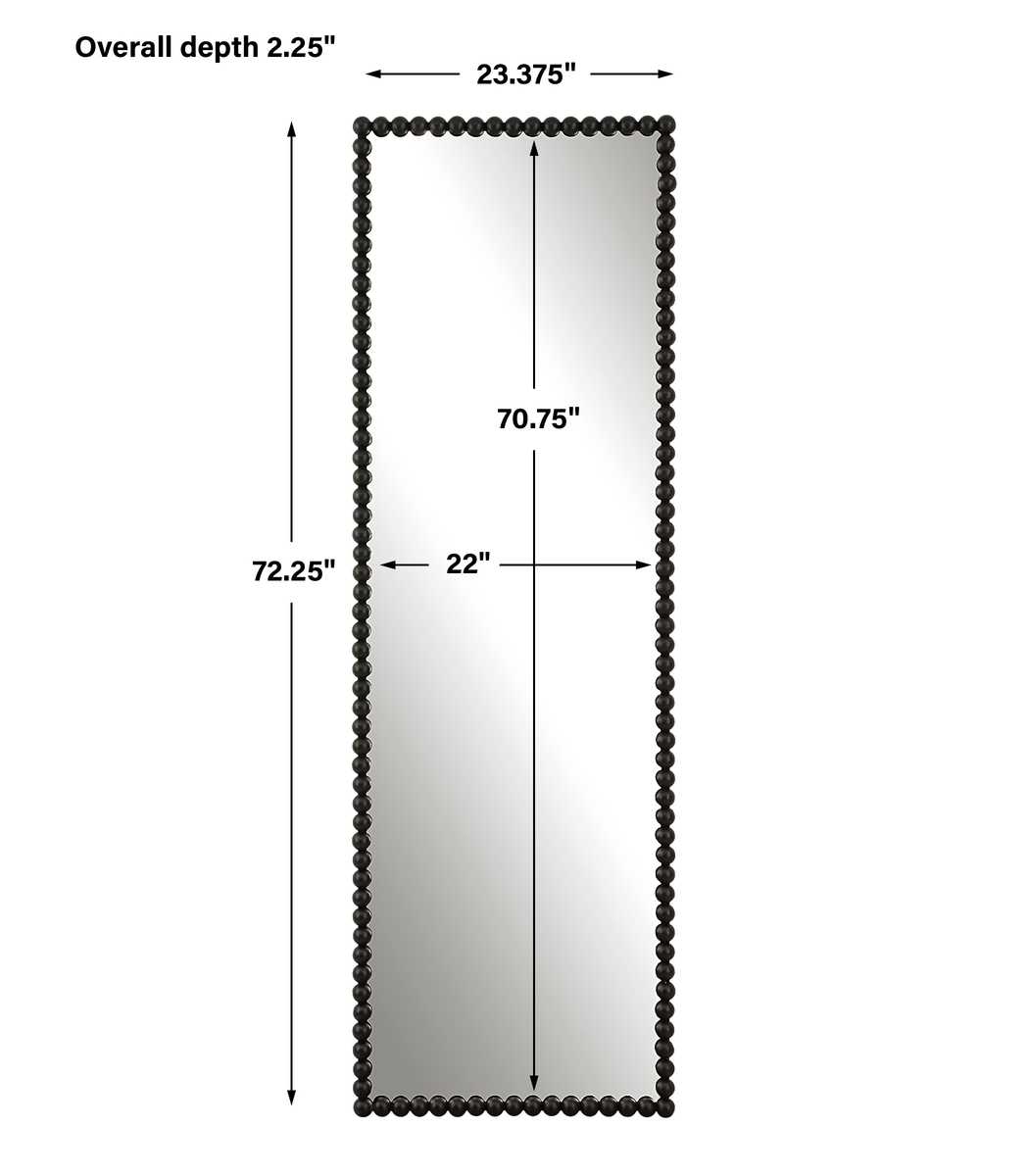 Serna Tall Mirror, Black