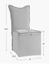 Narissa Armless Chair, 2 Per Box, Priced Each