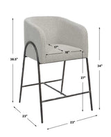 Jacobsen Counter Stool, Gray