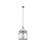 Quatrefoil Lantern - Navy