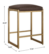 Atticus Counter Stool, Gold