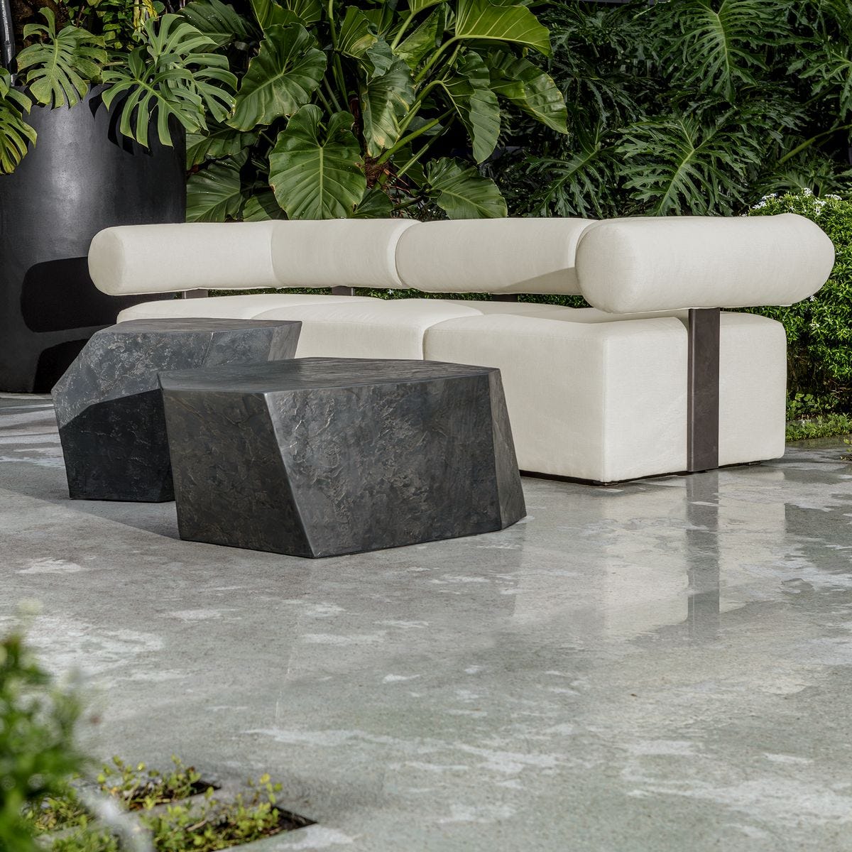 Parra Outdoor Side Table, Slate